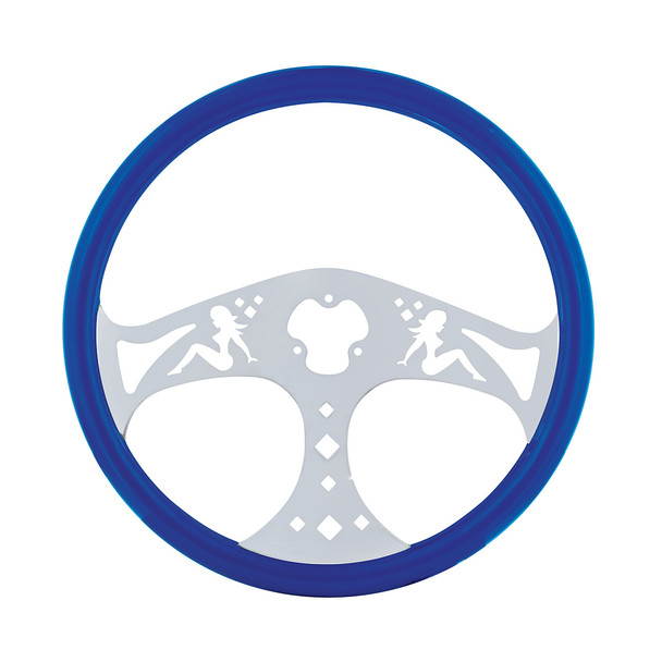 18" Color Lady Steering Wheel - Electric Blue