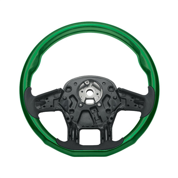 18" YourGrip Wood Candy Color Steering Wheel For 2012-2021 PB 579 & 2013-2021 KW T680-Emerald Green