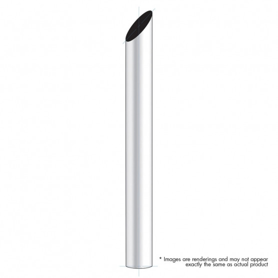 6" Mitred Plain Bottom Exhaust - 108" L