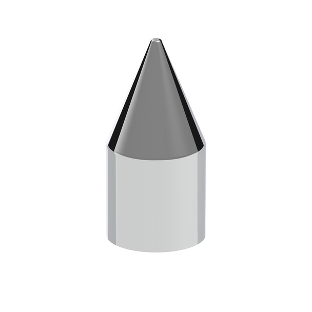 15/16" X 2.5" Chrome Plastic Spike Nut Cover - Push-On (Color Box of 60)