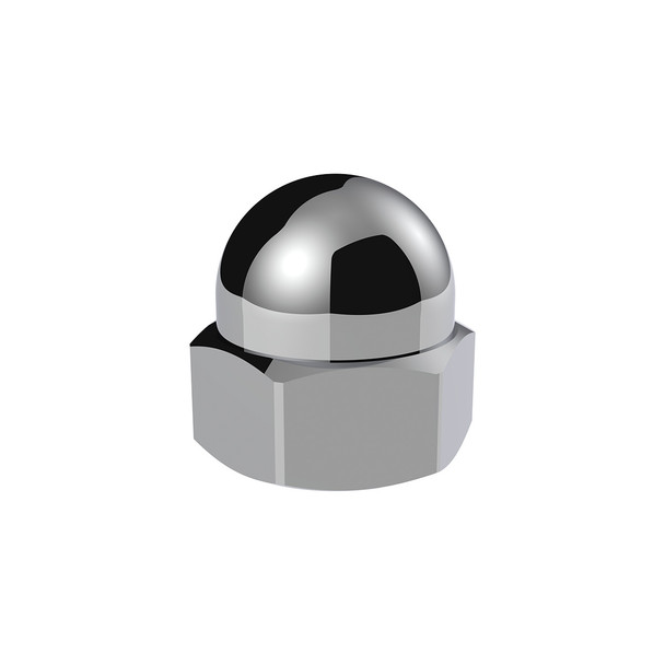 1/2" X 11/16" Chrome Die-Cast Acorn Nut Cover (50 pcs/Box)