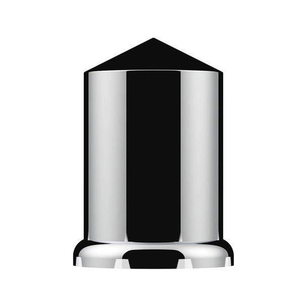 1-1/2" X 3" Chrome Plastic Pointed Nut Cover - Push-On (Bulk)