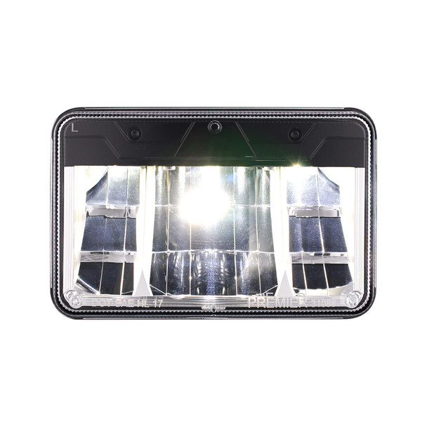 ULTRALIT - High Power LED 4" X 6" Headlight With Polycarbonate Lens & Housing Low Beam