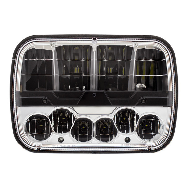 ULTRALIT - High Power LED 5" X 7" Headlight With Polycarbonate Lens & Housing