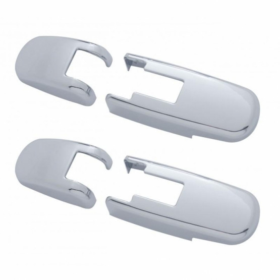 CHROME HOOD LATCH COVER SET FOR KENWORTH T660 (2008-2016) AND PETERBILT 386 (2006-2016)