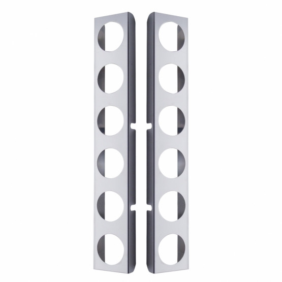 31460-UP PETERBILT STAINLESS REAR AIR CLEANER BRACKET ONLY - 12 LIGHT CUTOUTS