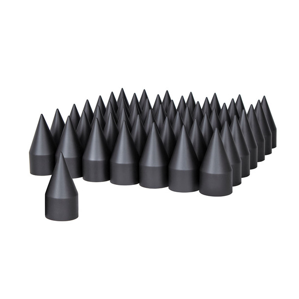 33mm x 4-1/8" Matte Black Spike Nut Cover - Thread-On (Bulk)