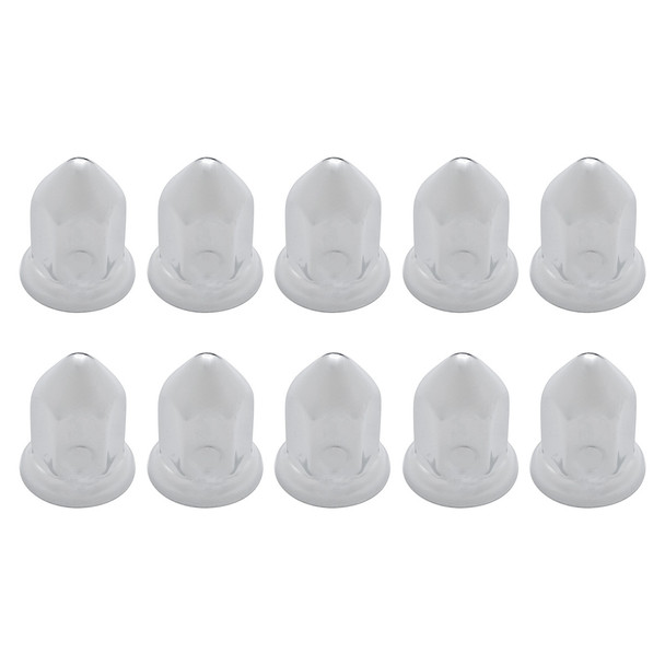 33mm x 2-3/8" Stainless Pointed Nut Covers With Flange (10-Pack)