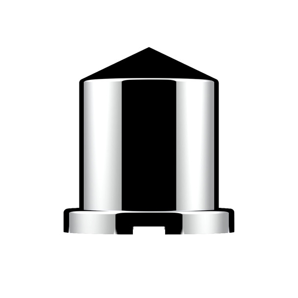 1-1/8" x 1-7/8" Chrome Plastic Pointed Nut Covers - Push-On (10-Pack)