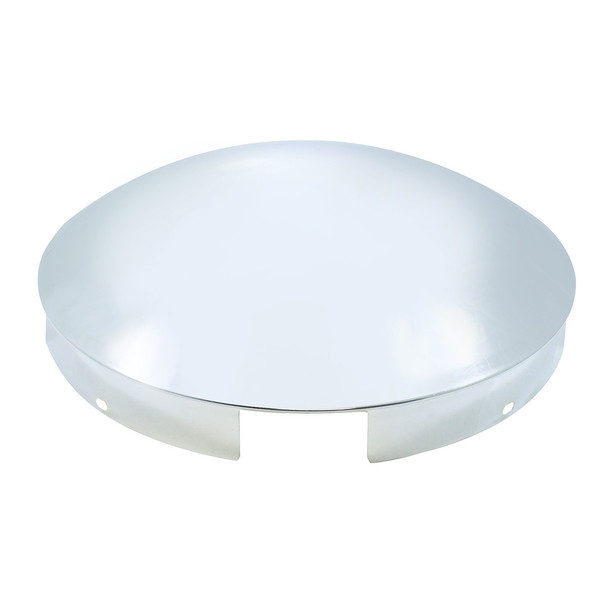 4 Even Notched Chrome Dome Front Hubcap - 1" Lip