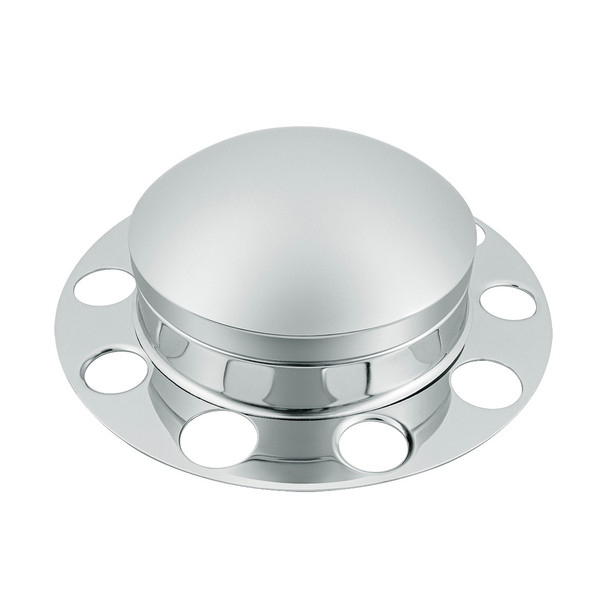 Chrome Dome Front Axle Cover 3PC Kit For Aluminum Wheel