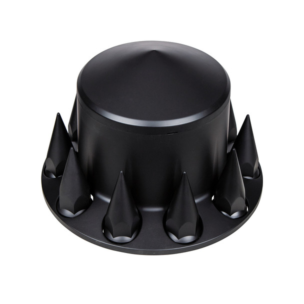 Pointed Rear Axle Cover With 33mm Spike Thread-On Nut Covers - Matte Black