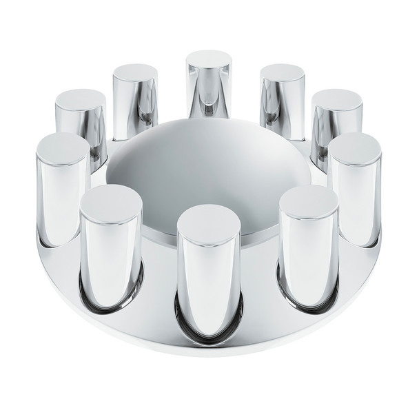 Chrome Plastic Dome Front Axle Cover With 33mm Standard Thread-On Tall Cylinder Nut Covers