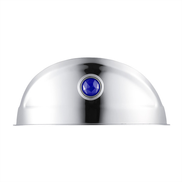 Chrome Visor With Blue Glass Dot For 7" Headlight