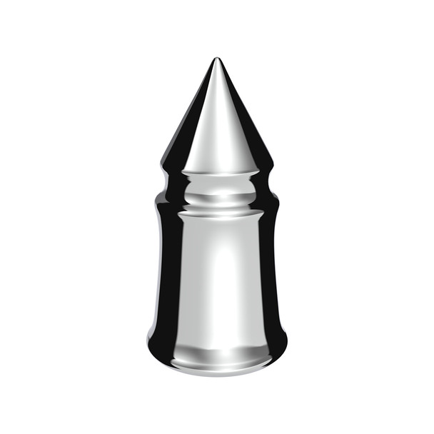 33mm X 4-3/8" Chrome Plastic V-Spike Nut Cover - Thread-On (Bulk)