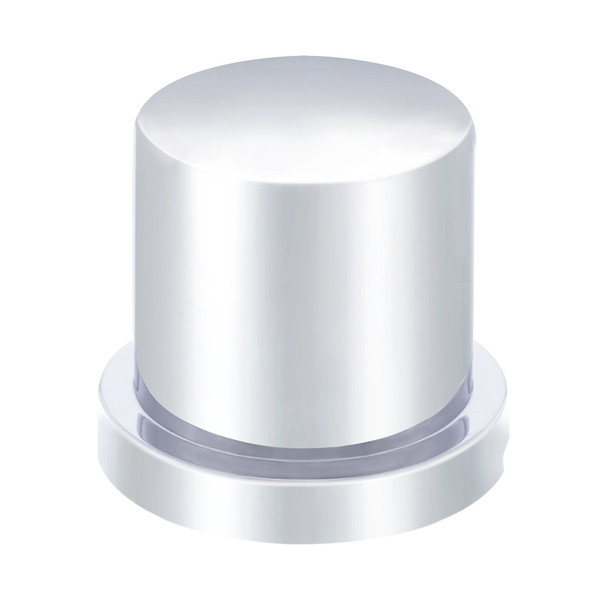 33mm X 1-5/8" Chrome Plastic Flat Top Nut Cover - Push-On (Bulk)