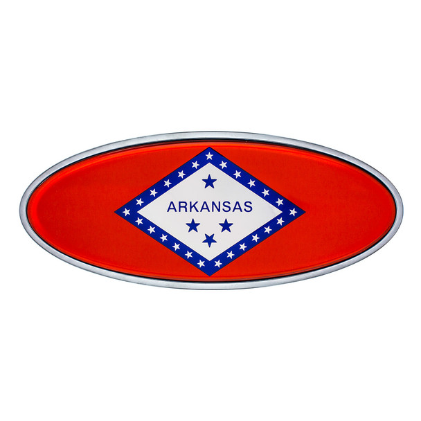Chrome Die Cast Arkansas Flag Emblem
