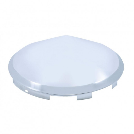 6 Uneven Notched Stainless Steel Pointed Front Hubcap - 7/16" Lip