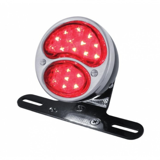 LED Black "DUO Lamp" Tail Light For Motorcycle