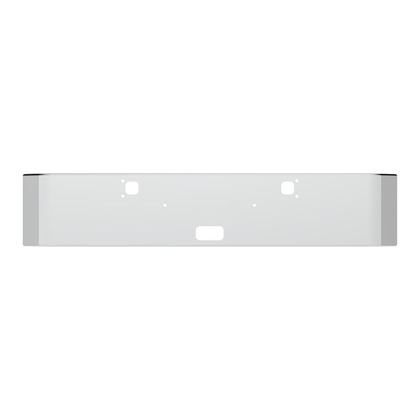 SS Clad Aluminum Bumper For 1982-2024 Kenworth W900 - Curved Ends