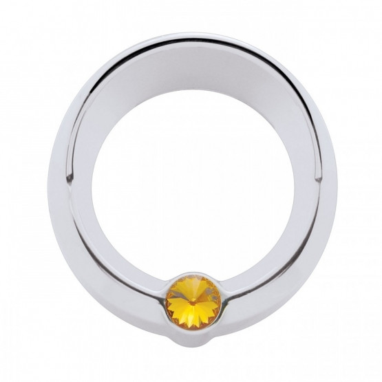 Signature Series Small Gauge Bezel With Visor For Freightliner - Amber Crystal