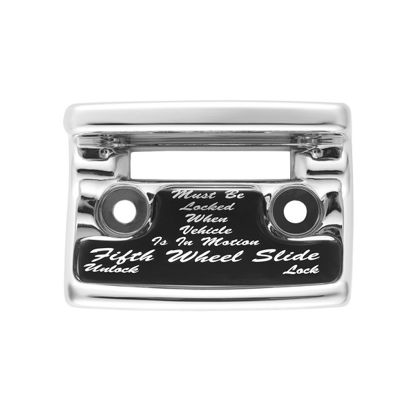 Chrome Plastic Fifth Wheel Switch Guard With Glossy Sticker For 1990-2010 Freightliner Classic-Black Sticker