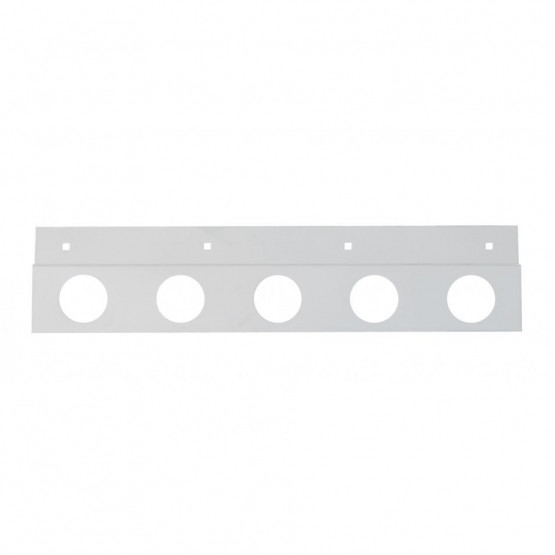 Stainless Top Mud Flap Plate - Five 2" Light Cutout