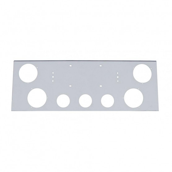 Stainless Steel Rear Center Light Panel With Four 4" Light Cutouts & Three 2.5" Light Cutouts