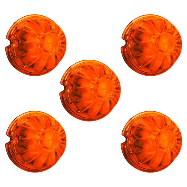 Watermelon Glass Marker Light Lens - Dark Amber (5 Pcs)