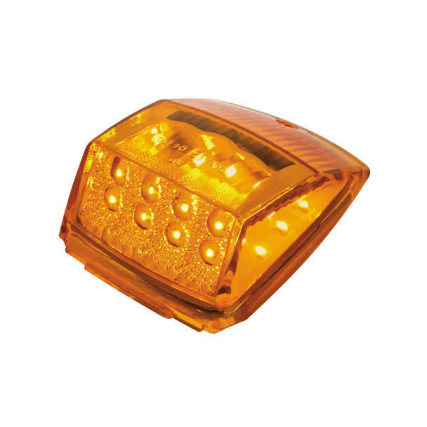 39527-UP 17 LED REFLECTOR SQUARE CAB LIGHT - AMBER LED/AMBER LENS