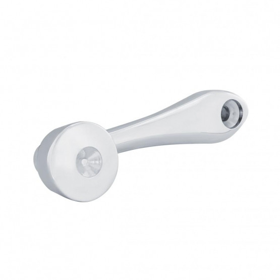 Chrome Die-Cast Window Crank With 3/8” Square Adapter - Indented