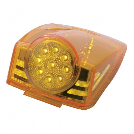 39602-UP 19 LED REFLECTOR SQUARE CAB LIGHT - AMBER LED/AMBER LENS