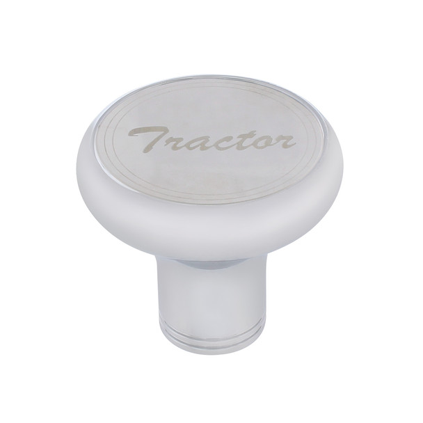 "Tractor" Deluxe Air Valve Knob - Stainless Plaque With Cursive Script