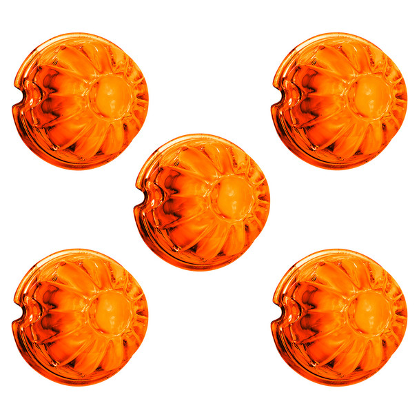 Watermelon Glass Marker Light Lens - Amber (5 Pcs)