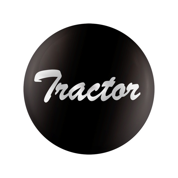 "Tractor" Glossy Air Valve Knob Candy Color Sticker -Glossy Black