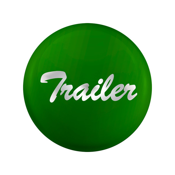"Trailer" Glossy Air Valve Knob Candy Color Sticker - Emerald Green