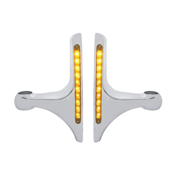 LED Headlight Bracket - 10 Amber LED/Amber Lens (Pair)