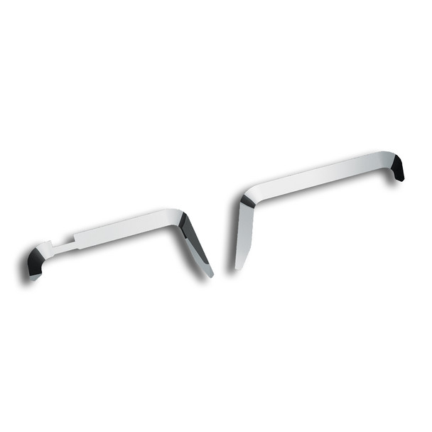 Stainless Door Window Vent Visor For All KW Trucks With Daylight Doors & Passenger Side Single Convex Mirror (Pair)