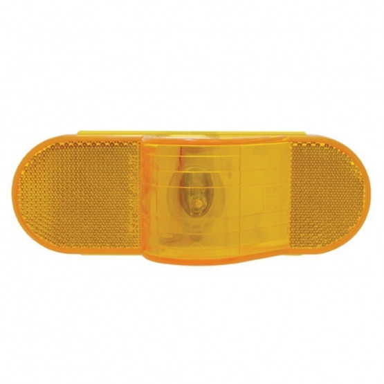 6" Oval Mid Trailer Turn Signal Light - Amber Lens