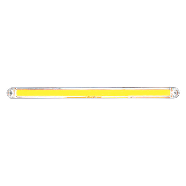 24 LED Dual Function 12" GloLight Bar With Bezel - Amber LED/Clear Lens