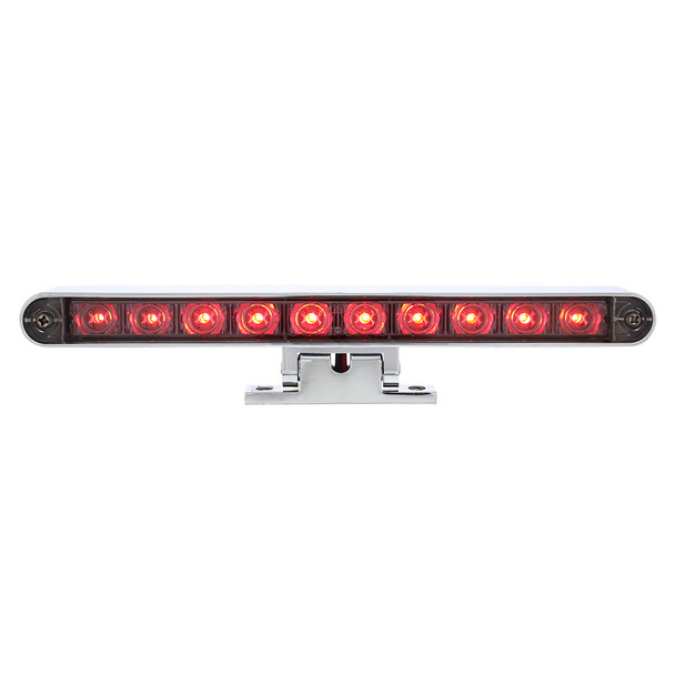 10 LED Dual Function 3rd Brake Light With Chrome Swivel Pedestal Base - Red LED/Clear Lens
