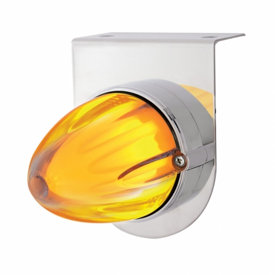 SS Bracket With 9 LED Dual Function Watermelon GloLight -Amber LED/Clear Lens