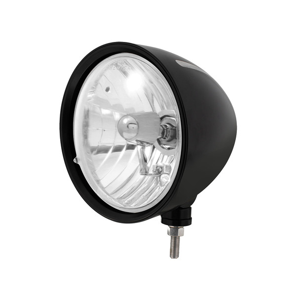 Black "Billet" Style Groove Headlight Crystal H4 Bulb