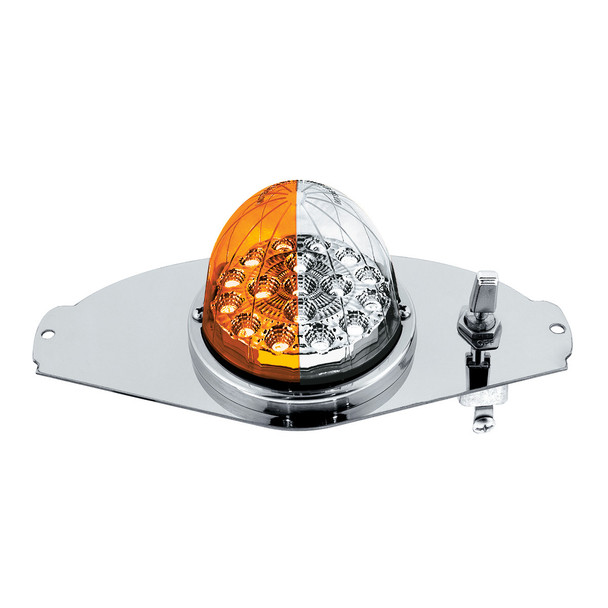 304 SS Above Door Dome Light Kit W/ 17 LED Double Fury Watermelon For 2008-2017 FL Cascadia-Amber & White LED