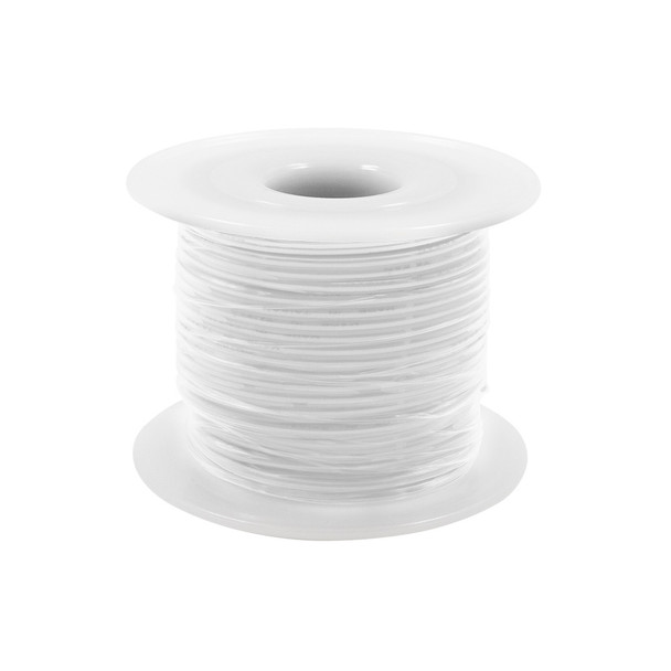 100 Ft. 16 AWG Long Primary Wire Roll - White