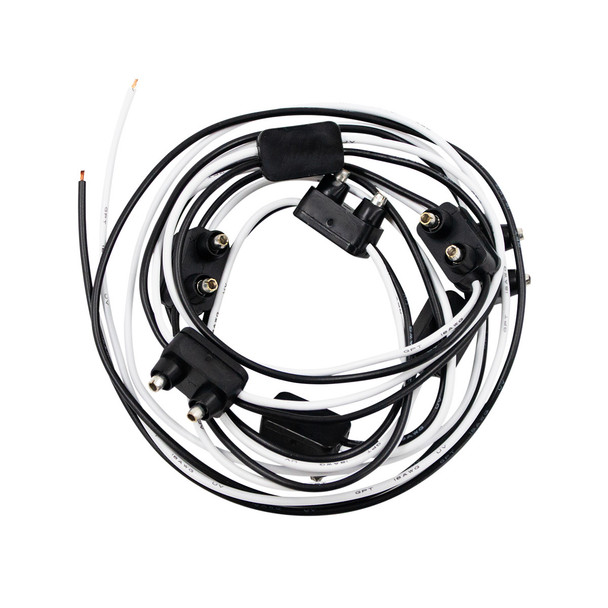 8 Count 2-Prong Male Bullet Plugs 16G Wire Harness - 7" Lead Between Plugs