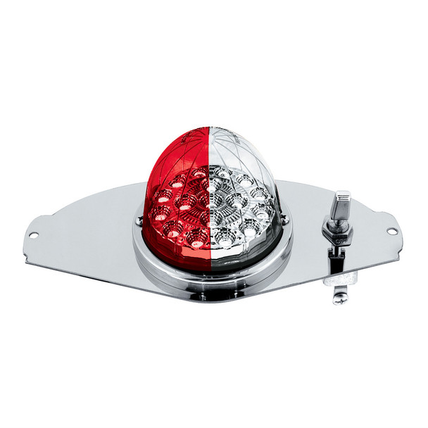 304 SS Above Door Dome Light Kit W/ 17 LED Double Fury Watermelon For 2008-2017 FL Cascadia-Red & White LED