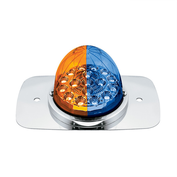 304 SS Turn Signal Light Kit W/ 17 LED Double Fury Watermelon For 2008-2017 FL Cascadia-Amber & Blue LED