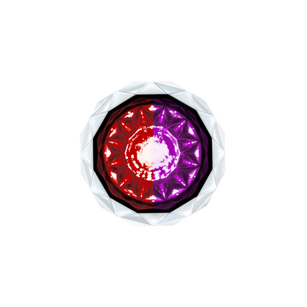 Double Fury 4 LED Dual Function 1-1/8" Crystal Watermelon Light-Red & Purple LED