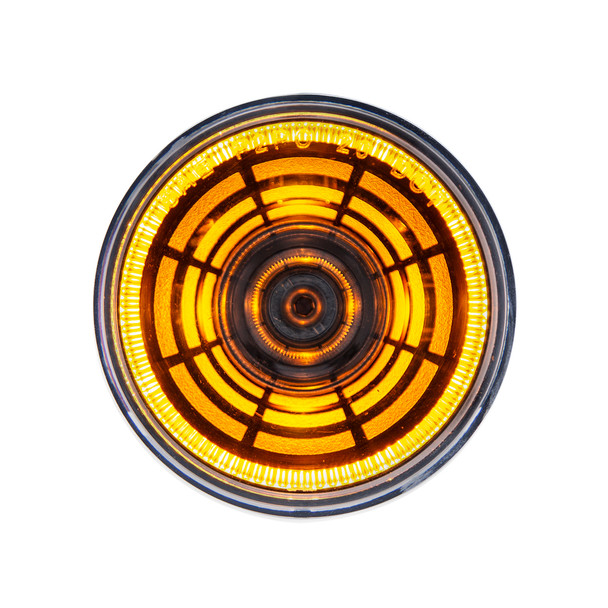 4 LED 2" Round Abyss Light (Clearance/Marker) - Amber LED/Clear Lens
